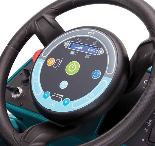 T16 驾驶式电瓶洗地机控制面板。